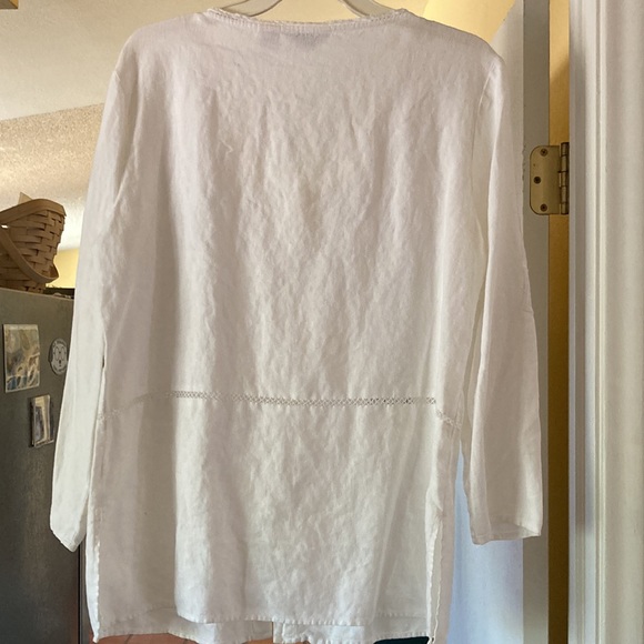 J Jill linen tunic, Pet. Medium, ecru - Picture 6 of 7